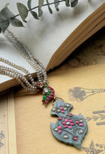 Load image into Gallery viewer, Dainty inlay work necklace in natural aventurine and gemstones

