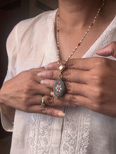 Load image into Gallery viewer, Dainty Inlay work necklace in natural aventurine and gemstones
