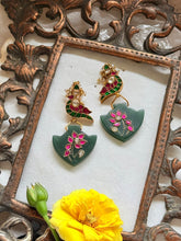 Load image into Gallery viewer, One of a kind inlay work earrings 1
