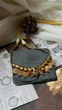 Load image into Gallery viewer, Statement vintage style kasu mala necklace
