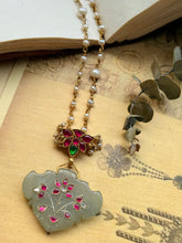 Load image into Gallery viewer, Dainty Inlay work necklace in natural aventurine and gemstones
