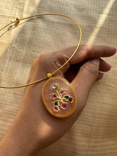 Load image into Gallery viewer, Dainty Inlay work neckpiece with hasli
