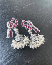 Load image into Gallery viewer, Peacock Statement Jhumka Earrings
