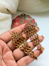 Load image into Gallery viewer, Statement silver 925 and gold polish earrings
