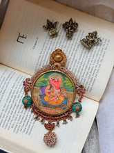 Load image into Gallery viewer, Statement handpainted Ganesha pendant
