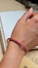 Load image into Gallery viewer, Red kundan openable kundan stone bangle

