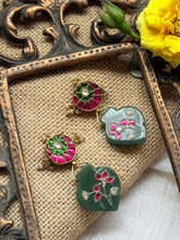 Load image into Gallery viewer, One of a kind inlay work earrings 6
