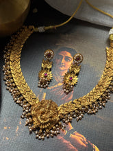 Load image into Gallery viewer, Statement vintage style goddess Laksmi necklace
