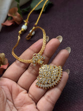 Load image into Gallery viewer, Gold polish classic adigai necklace in silver 925
