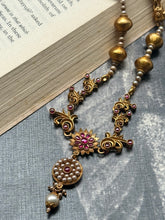 Load image into Gallery viewer, Kundan necklace in silver 925 and gold polish
