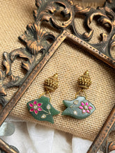 Load image into Gallery viewer, One of a kind inlay work earrings 9
