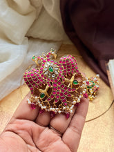 Load image into Gallery viewer, Gandaberunda statement pendant in silver 925 and gold polish

