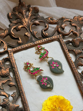 Load image into Gallery viewer, One of a kind inlay work earrings 5
