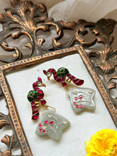 Load image into Gallery viewer, One of a kind inlay work earrings 11
