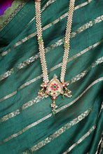 Load image into Gallery viewer, 92.5 gold polish pendant statement kundan and pearl choker
