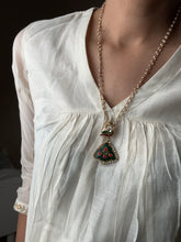 Load image into Gallery viewer, One of a kind jade necklace with multilayered pearl &amp; semiprecious beads chain J11
