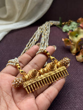 Load image into Gallery viewer, Statement coral comb necklace in silver &amp; pearls (removable pearl bunch)
