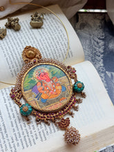 Load image into Gallery viewer, Statement handpainted Ganesha pendant
