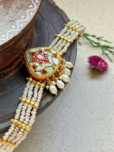 Load image into Gallery viewer, One of a kind silver pearl &amp; kundan choker

