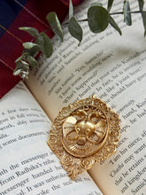 Load image into Gallery viewer, Statement vintage 925gold polish gandaberunda brooch
