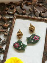 Load image into Gallery viewer, One of a kind inlay work earrings 9
