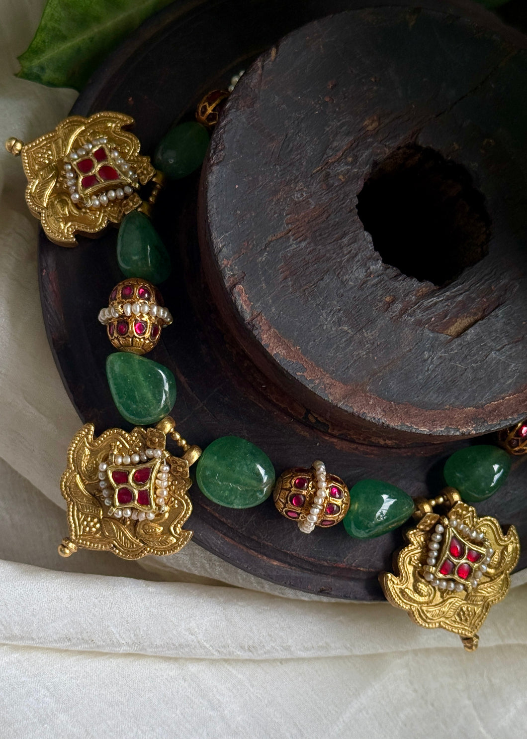 One of a kind kundan pearl statement necklace