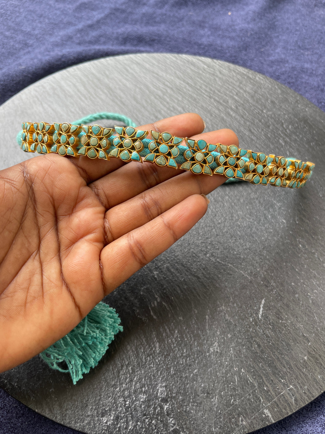 Turquoise choker necklace