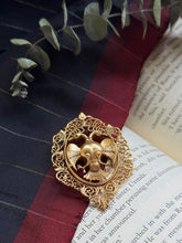Load image into Gallery viewer, Statement vintage 925gold polish gandaberunda brooch
