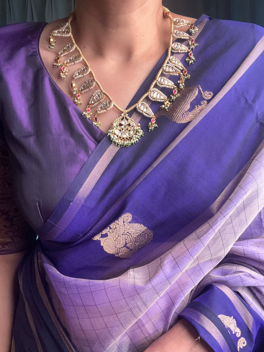 One of a kind statement kundan necklace
