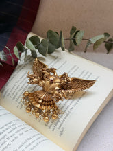 Load image into Gallery viewer, Statement vintage style 925gold polish gandaberunda brooch
