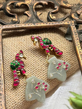 Load image into Gallery viewer, One of a kind inlay work earrings 11
