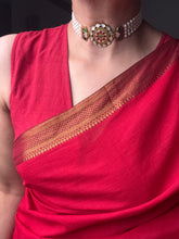 Load image into Gallery viewer, One of a kind silver kundan choker
