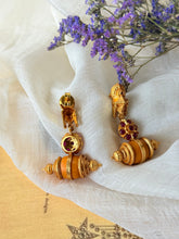 Load image into Gallery viewer, Vintage style statement earrings in sliver 925 in gold polish
 statement earrings
