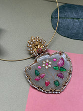 Load image into Gallery viewer, Statement inlay work gemstone pendant
