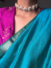 Load image into Gallery viewer, Gajra Pearl choker in silver &amp; pearls
