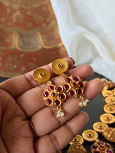 Load image into Gallery viewer, Statement vintage style necklace set in silver 925 &amp; gold polish
