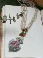 Load image into Gallery viewer, Dainty inlay work necklace in natural aventurine and gemstones
