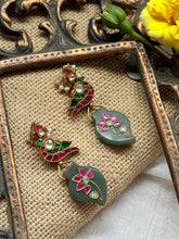 Load image into Gallery viewer, One of a kind inlay work earrings 5
