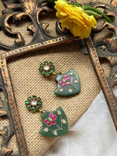 Load image into Gallery viewer, One of a kind inlay work earrings 8
