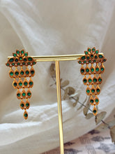 Load image into Gallery viewer, Statement silver earrings with gold polish
