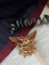 Load image into Gallery viewer, Statement vintage style 925gold polish gandaberunda brooch
