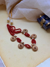 Load image into Gallery viewer, One of a kind silver coral choker

