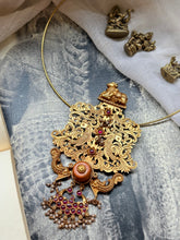 Load image into Gallery viewer, One of a kind Nandi &amp; peacock pendant
