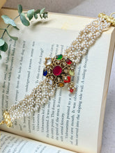 Load image into Gallery viewer, Statement navratna pearl choker

