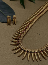 Load image into Gallery viewer, Traditional South Indian malligai (jasmine buds) neckpiece inspired by an old gold necklace set
