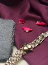 Load image into Gallery viewer, Kundan and pearl choker in silver 925
