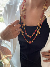 Load image into Gallery viewer, Coral neckpiece in gold polish
