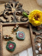 Load image into Gallery viewer, One of a kind inlay work earrings 4
