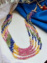 Load image into Gallery viewer, Multilayered multisapphire necklace
