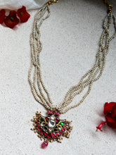 Load image into Gallery viewer, Pearl bunch kundan necklace 2
